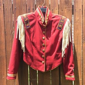 DOUBLE D RANCH Red Band Coat with Fringe